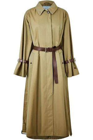 Prada Single-Breasted Cotton Twill Trench Coat