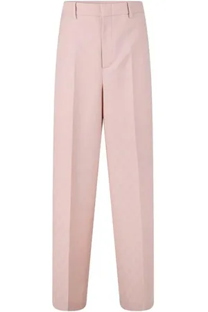 Gucci Wool Jacquard Straight Leg Trousers