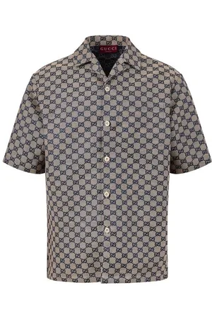 Gucci Gg Linen Blend Canvas Shirt