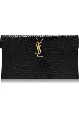 Saint Laurent Uptown Crocodile Clutch Bag