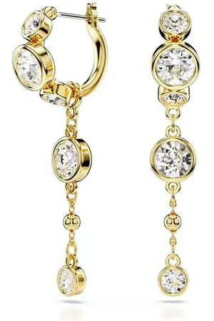 Swarovski Imber Drop Earrings, Round Cut, White, Mixed Metal Finish