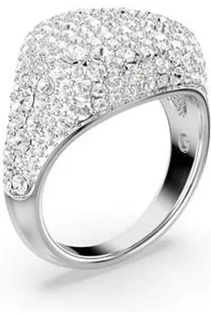 Swarovski Sublima Cocktail Ring, White, Rhodium Plated