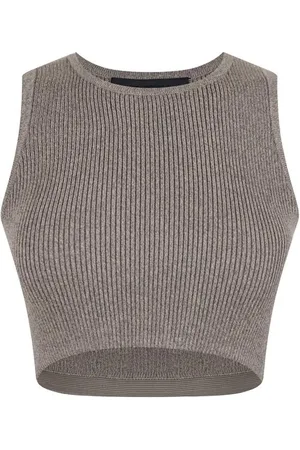 FEAR OF GOD Logo Patch Ribbed Crop Top