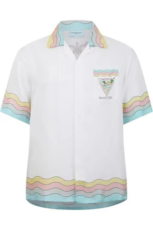 Casablanca Cuban Collar Silk Shirt