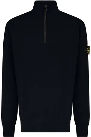 Stone Island Badge Quarter Zip Sweatshirt