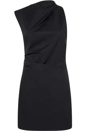 St Agni Asymmetric Tuck Mini Dress