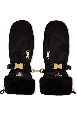 Prada Re-Nylon Shearling Mittens