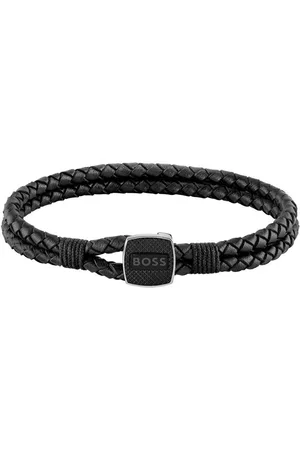 HUGO BOSS Gents Seal Braided Leather Bracelet