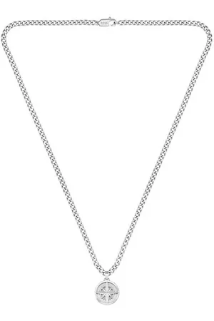 HUGO BOSS Gents North Stainless Steel Compass necklace