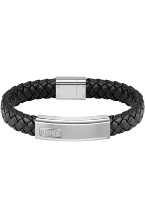 HUGO BOSS Gents Lander Leather Bracelet