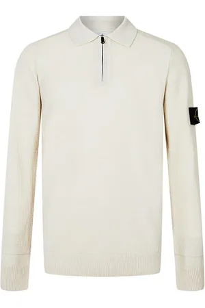 Stone Island Badge Knit quarter Zip Sweatshirt