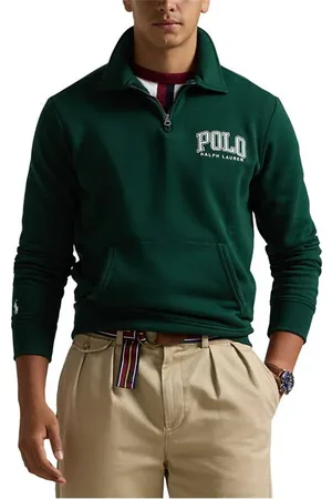 Ralph Lauren Collegiate Logo Quarter Zip Fleece