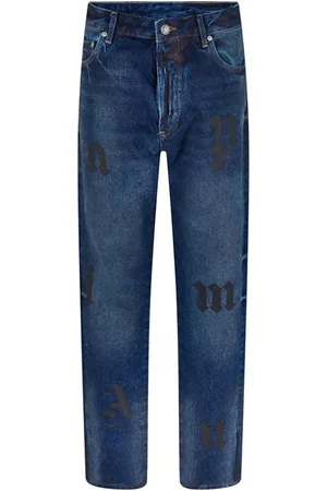 Palm Angels Logo Patch Distressed Jeans
