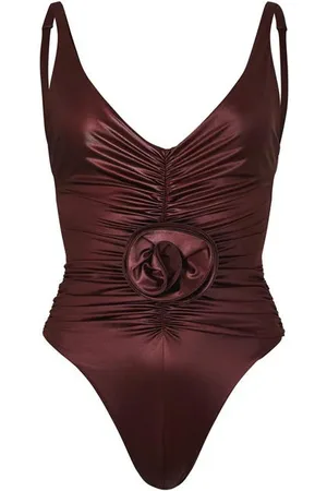 MAGDA BUTRYM Ruched Flower Swimsuit