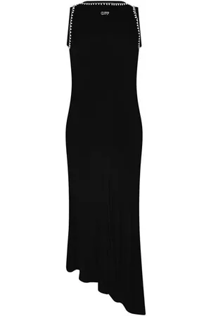 OFF-WHITE Ribbed Embellished Long Dress
