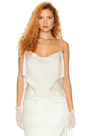 Helsa Luna Cowl Top in Ivory - Ivory. Size M (also in ).