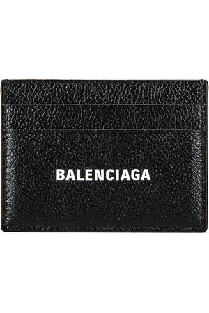 Balenciaga Cash Cardholder in Black & White - Black. Size all.
