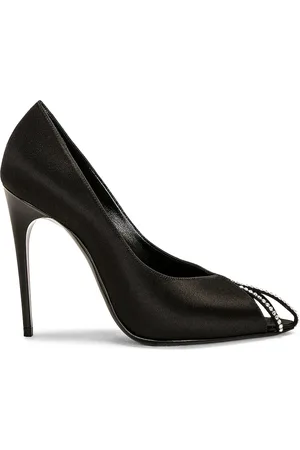 Saint Laurent Alix Pump in Nero & Silver - Black. Size 36 (also in 37, 37.5, 38, 39, 39.5, 40).