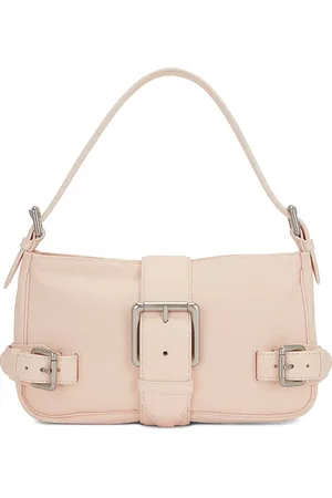 Bottega Veneta Mini Shoulder Bag in Melon Washed & Silver - Blush. Size all.