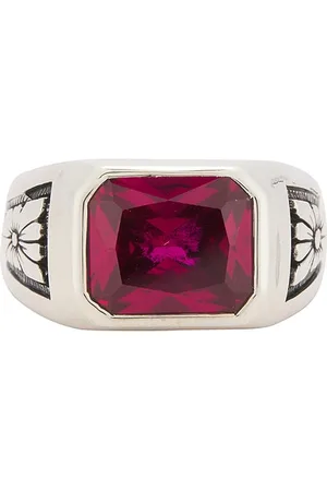 Maple Midnight Ring Slim in Silver 925 & Ruby - Red. Size 10 (also in ).