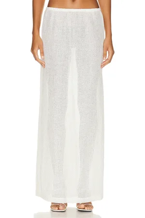 Leset Stella Maxi Skirt in White - White. Size L (also in M).
