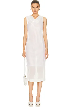 Bottega Veneta Double Layer Dress in Chalk - White. Size 34 (also in 36, 38).