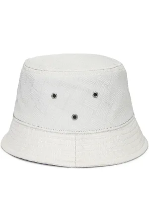 Bottega Veneta Intreccio Jacquard Nylon Bucket Hat in White - Ivory. Size M (also in ).