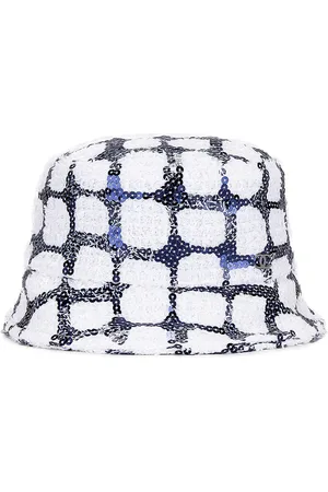 CHANEL Tweed Sequined Coco Bucket Hat in Black & White - Black & White. Size M (also in ).