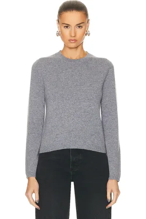 Guest In Residence Shrunken Crew Top in Steel - Grey. Size L (also in ).