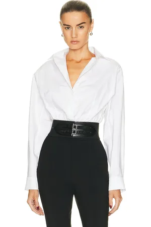 Alaïa Belted Shirt in Blanc - White. Size 40 (also in 44).