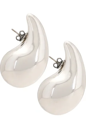Bottega Veneta Drop Earrings in Silver - Metallic Silver. Size all.