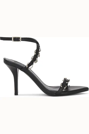 Gia Borghini X Miaou Reno Sandal In Black in Black - Black. Size 37 (also in ).