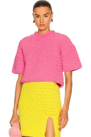Bottega Veneta Heavy Weight Chenille Sweater in Bubblegum - Pink. Size L (also in M).