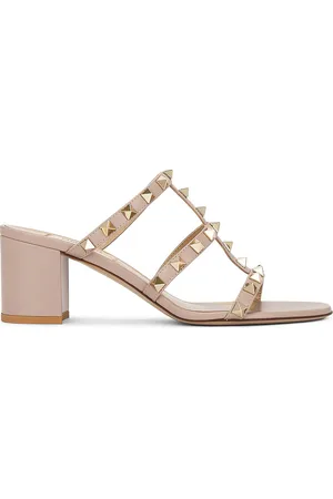 VALENTINO GARAVANI Rockstud Mule in Poudre - Cream. Size 40 (also in 41).