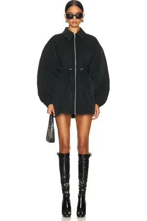 Helsa Tech Gabardine Zip Jacket in Black - Black. Size XL (also in L).