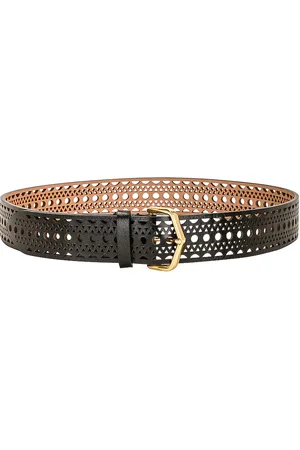 Alaïa Vienne Leather Belt in Noir - Black. Size 65 (also in 70).