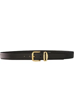 AUREUM Black & Gold French Rope Belt in Black - Black. Size M/L (also in XS/S).