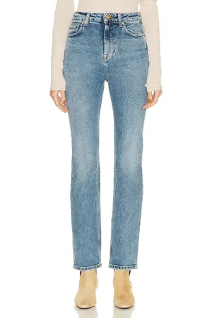TOVE Marlo Straight Leg in Mid Blue - Denim-Medium. Size 30 (also in ).