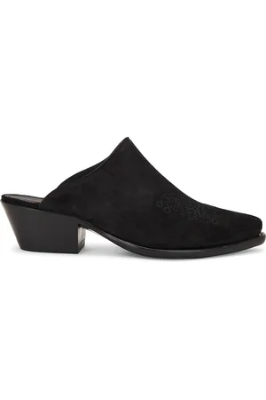 Pins & Needles Heeled Papillon Stitched Mule Suede in Black - Black. Size 39 (also in 40).