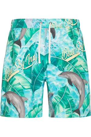 BLUE SKY INN Dolphin Swim Trunks in Blue - Blue. Size L (also in ).