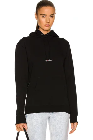 Saint Laurent Logo Sweatshirt in Noir & Blanc - Black. Size L (also in M, S, XS).