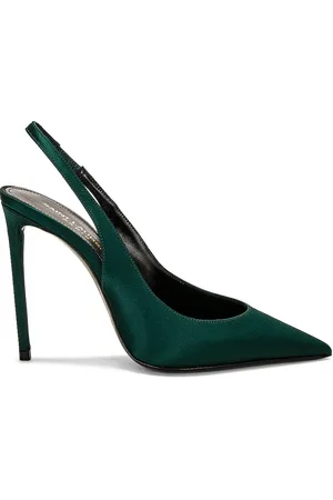 Saint Laurent Zoe Slingback Pump in Dorian Green - Green. Size 39.5 (also in ).