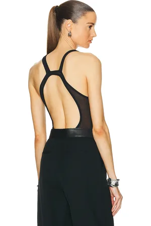 ANDREADAMO Cotton Ribbed Jersey Top in Black - Black. Size L (also in XS).