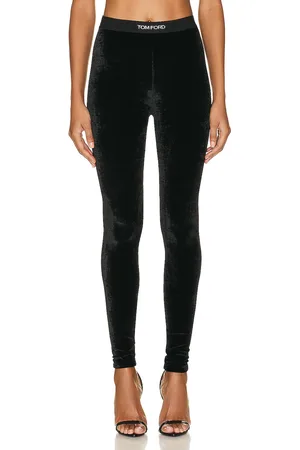 Tom Ford Velvet Signature Legging in Black - Black. Size L (also in M, XS).