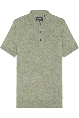 Barbour Buston Knit Polo in Dusty Green - Green. Size S (also in ).