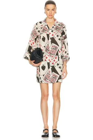 BODE Ace Of Spades Dress in Black Multi - Black. Size L (also in S).