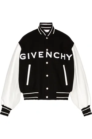 Givenchy Wool & Leather Varsity Jacket in Black - Black. Size 46 (also in 48, 50, 52).