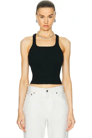 Guest In Residence Rib Tank Top in Black - Black. Size XL (also in ).