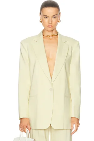 The Andamane Guia Oversized Blazer in Pale Yellow - Lemon. Size 42 (also in ).
