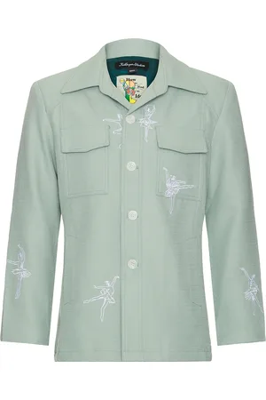 KIDSUPER STUDIOS Ballerinas Western Suit Top in Blue - Mint. Size L (also in S).
